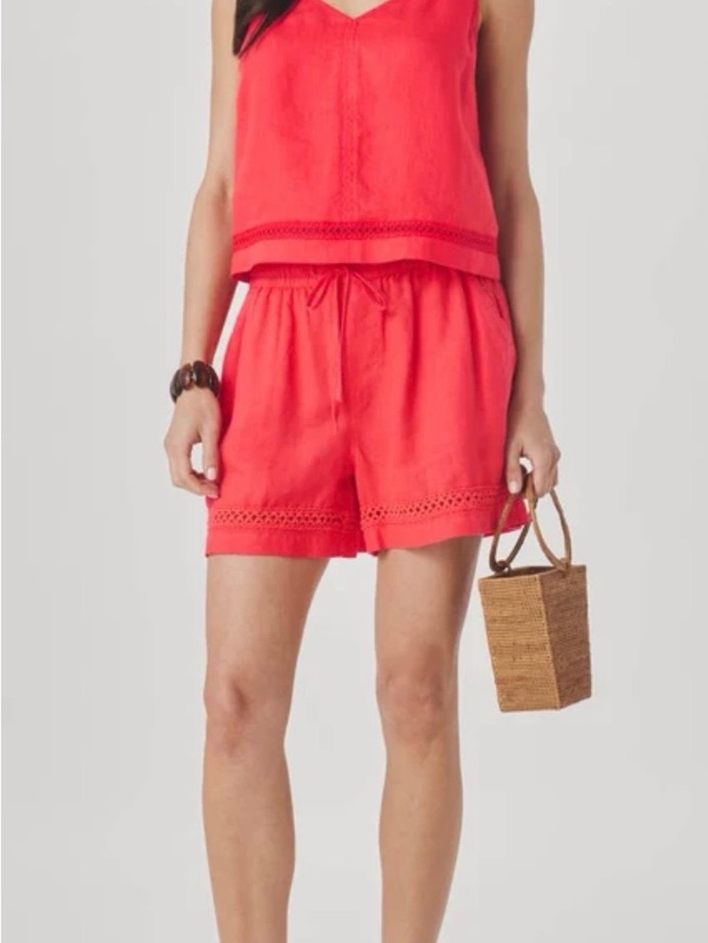 Splendid Stella Linen Trim Short
